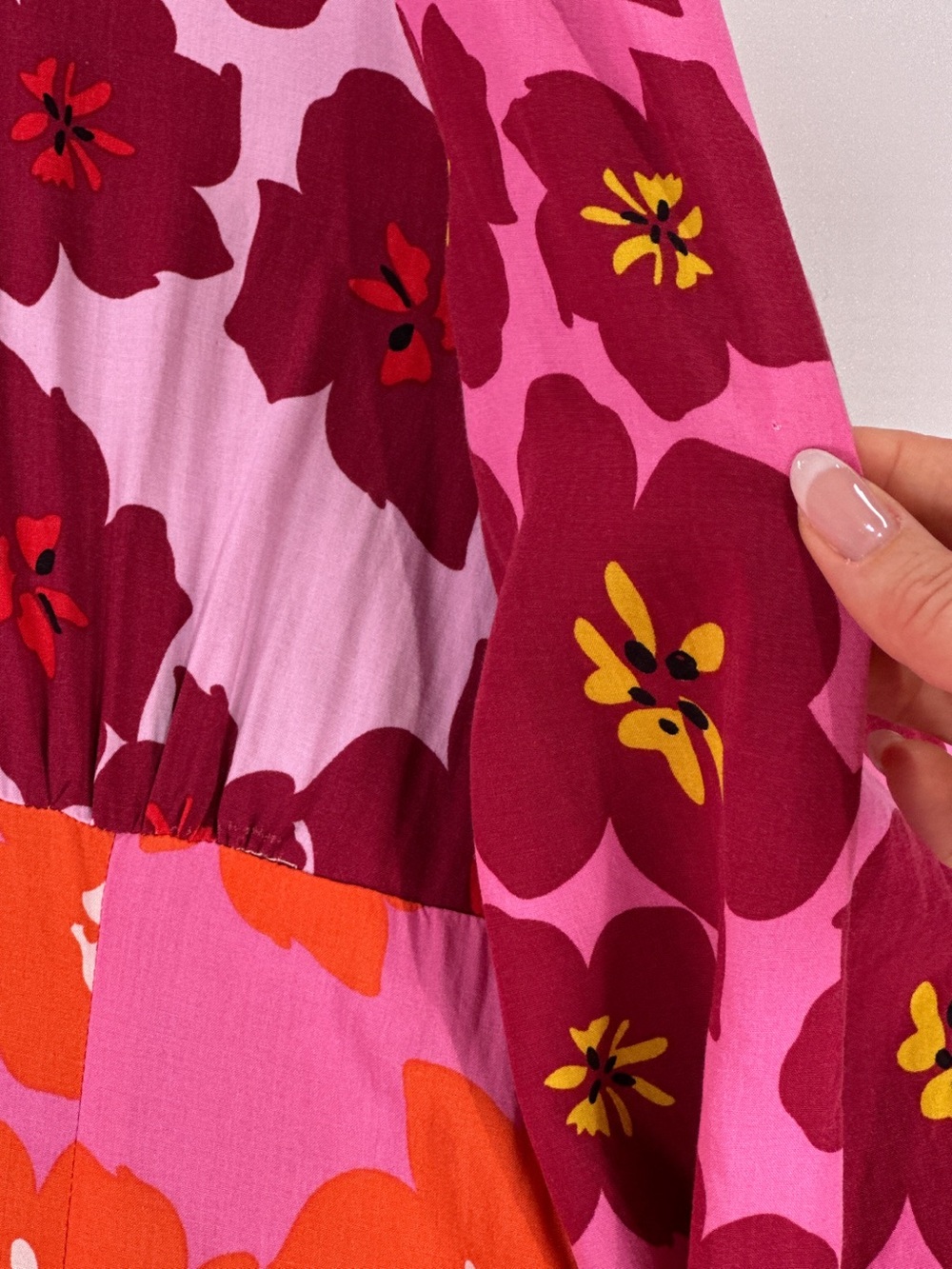 Never Fully Dressed Mixed Print Floral Leopard Balloon Sleeve Maxi Pink Size 10 - Picture 15 of 15
